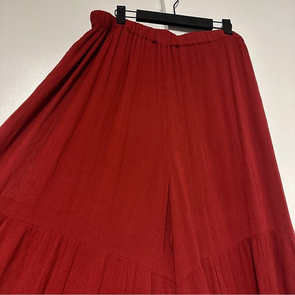 Fashion to Figure Plus Size Ariella Tie Waist Tiered Pants Size 0X - Picture 8 of 9